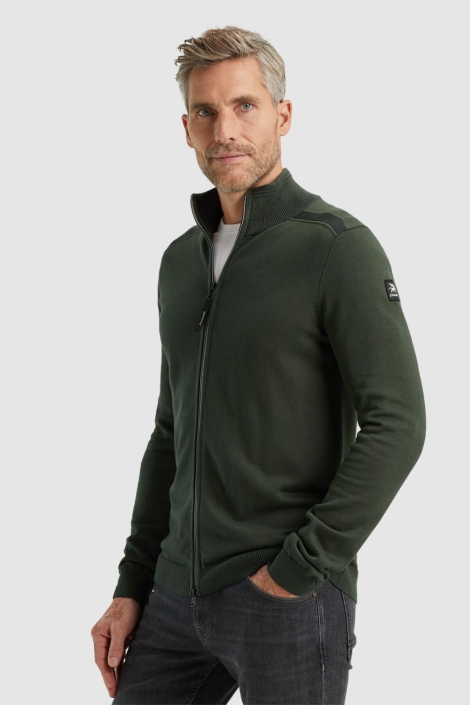 Vanguard zip jacket cotton modal plated